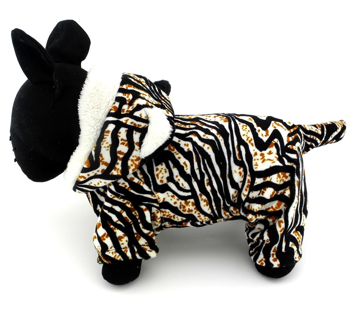 ESINGYO Pet Puppy Apparel Small Dog Cat Clothes Warm Fleece Tiger Halloween Costume Party Clothing Black 7