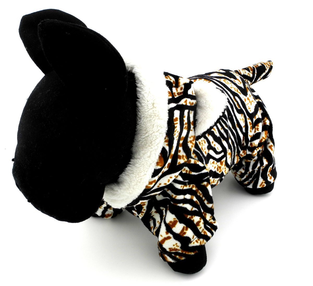 ESINGYO Pet Puppy Apparel Small Dog Cat Clothes Warm Fleece Tiger Halloween Costume Party Clothing Black 9