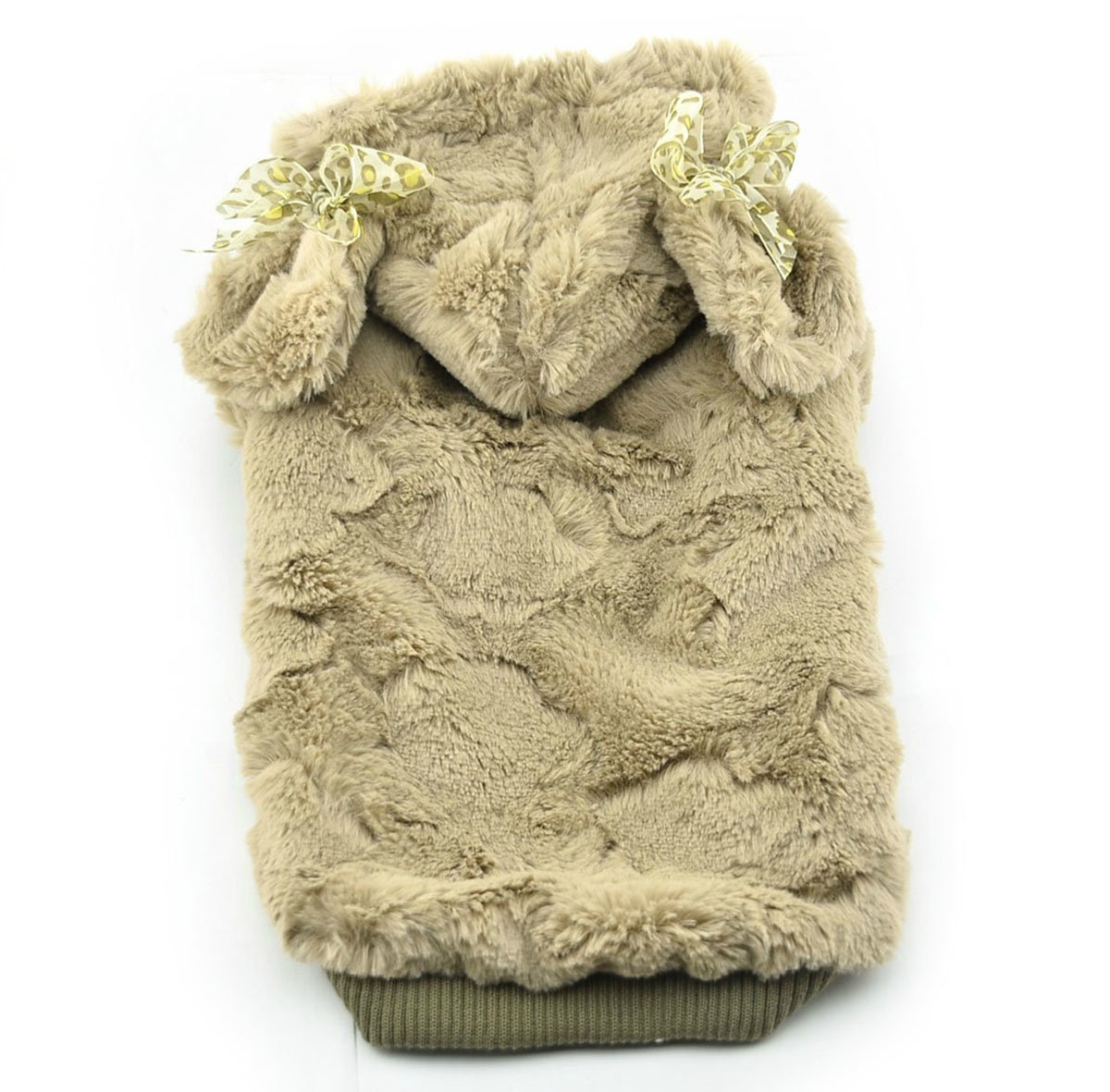 Puppy Dog Coats Cute Soft Plush Warm Winter Dog Hoodie Small Dog Clothes, Light Brown, XS 3 Puppy Dog Coats Cute Soft Plush Warm Winter Dog Hoodie Small Dog Clothes, Light Brown, XS 3