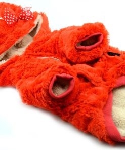 Puppy Dog Coats Cute Soft Plush Warm Winter Dog Hoodie Small Dog Clothes, Red, XS 3