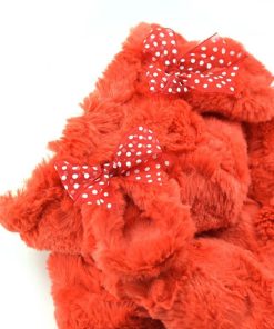 Puppy Dog Coats Cute Soft Plush Warm Winter Dog Hoodie Small Dog Clothes, Red, XS 5