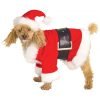 Velour Santa Claus Dog Pet Costume - Small