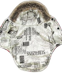 eSingyo English-Style Plaid Cotton Warm Winter Coat Jumper Hoodie Hooded Jacket Small Pet Dog Clothes Red S 7