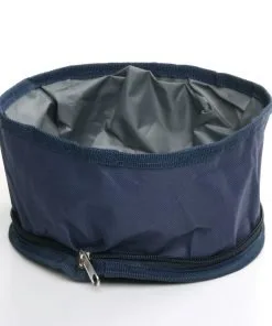 Folding Collapsible Travel Food and Water Bowl for Pets Dogs Cats (Special Edition - Blue)