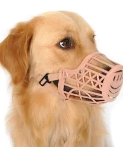 Alfie Pet by Petoga Couture - Gabby Adjustable Quick Fit Plastic Muzzle - Color- Beige