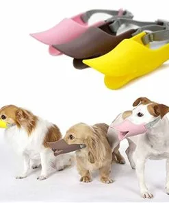 GigaMax(TM) 3 Sizes 3 Color Soft Silicone Dog Duck Muzzle Pet Protection Duckbilled Mask Respirator for Chihuahua Teddy Animal