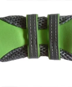 Lonsuneer Puppy Daily Soft Sole Nonslip Mesh Boots, with 2 Long and Safe Reflective Velcro Straps, Breathable and Cool, Inner Width 1.6 Inch, Set of 4, Bright Green 2