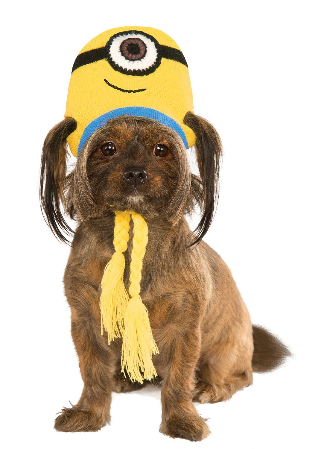 Rubies Costume Company 580372_S-M Minion Stuart Knit Dog Headpiece, Small-Medium