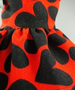 Fitwarm Adorable Sweat Heart Ribbon Pet Dog Dress Clothes Shirts, Red 3