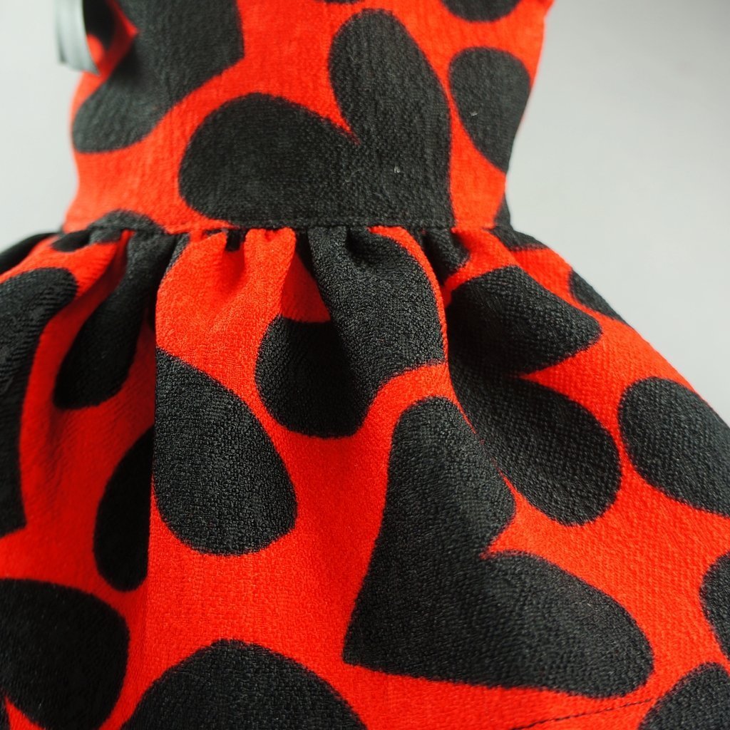 Fitwarm Adorable Sweat Heart Ribbon Pet Dog Dress Clothes Shirts, Red 3