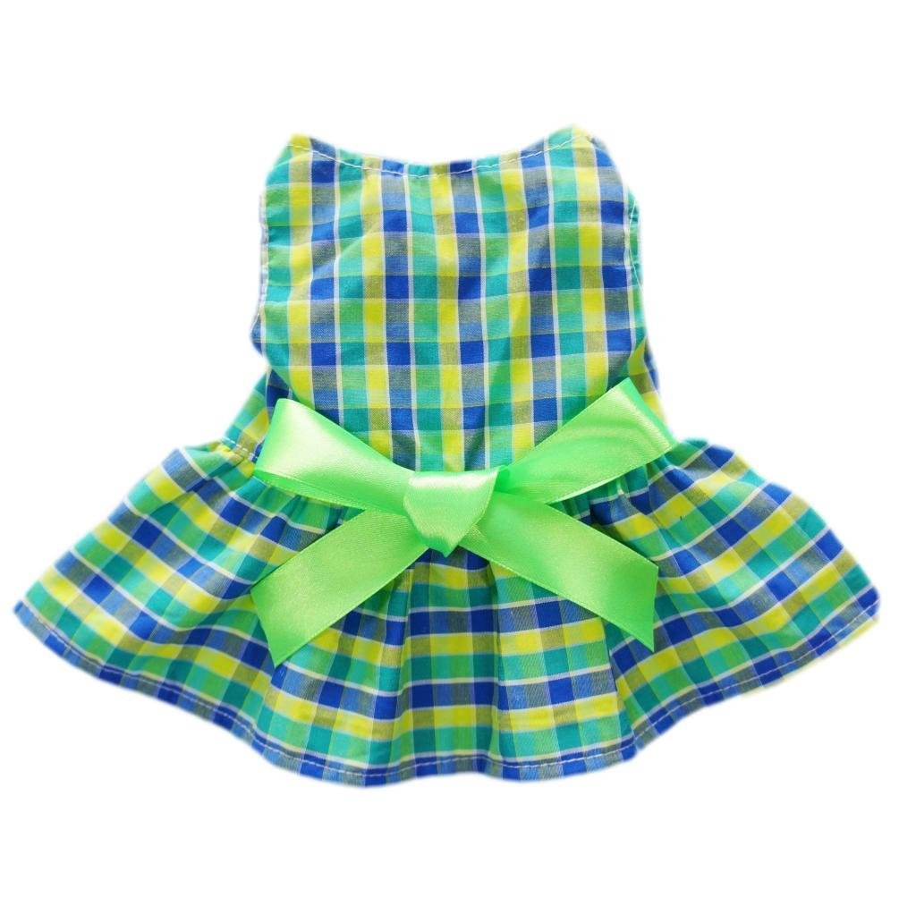 Fitwarm Casual Plaid Dog Dress Dog Clothes Cozy Dog Shirt Pet Dress