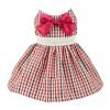 Fitwarm Collegiate Dog Dress Pet Shirts Casual Plaid Clothes Cat Apparel, Red