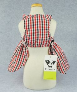 Fitwarm Collegiate Dog Dress Pet Shirts Casual Plaid Clothes Cat Apparel, Red 6