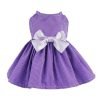 Fitwarm Elegant Dog Dress Pet Clothes Striped Shirts Cat Apparel, Purple