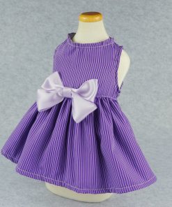 Fitwarm Elegant Dog Dress Pet Clothes Striped Shirts Cat Apparel, Purple 3
