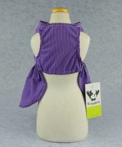Fitwarm Elegant Dog Dress Pet Clothes Striped Shirts Cat Apparel, Purple 5