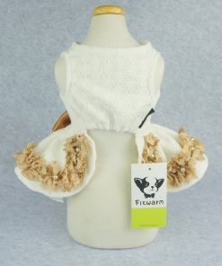 Fitwarm Elegant Lace Pet Clothes for Dog Dress Wedding Apparel Shirts, White 5
