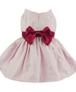 Fitwarm Elegant Ribbon Pet Clothes for Dog Dress Vest Shirts Apparel, Red