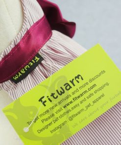 Fitwarm Elegant Ribbon Pet Clothes for Dog Dress Vest Shirts Apparel, Red 5