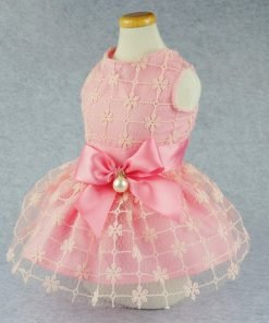Fitwarm Fairy Pink Princess Pet Clothes for Dog Tutu Wedding Dress Shirts, Pink 2