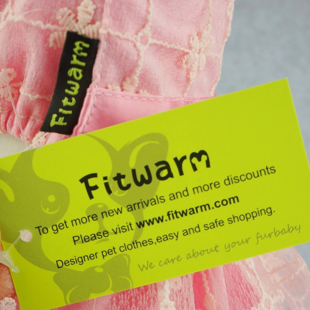 Fitwarm Fairy Pink Princess Pet Clothes for Dog Tutu Wedding Dress Shirts, Pink 5