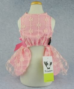 Fitwarm Fairy Pink Princess Pet Clothes for Dog Tutu Wedding Dress Shirts, Pink 6