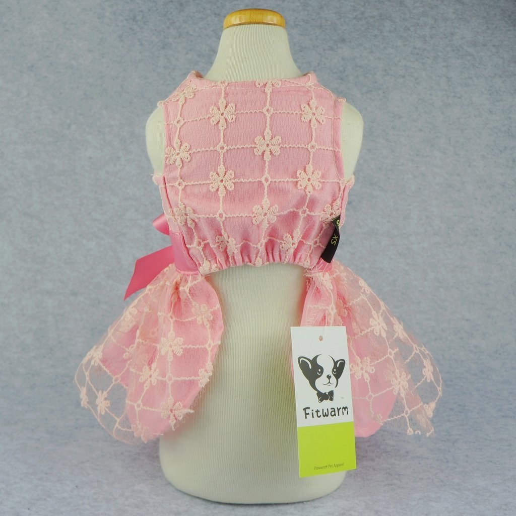Fitwarm Fairy Pink Princess Pet Clothes for Dog Tutu Wedding Dress Shirts, Pink 6