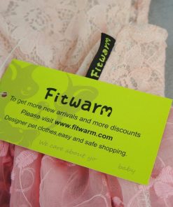 Fitwarm High Quality Pink Rose Pet Dog Wedding Dress Bride Clothes Tutu 5