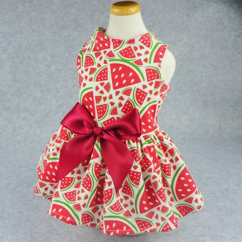 Fitwarm Sweetie Watermelon Pet Clothes for Dog Dress Sundress Shirts - Red 3