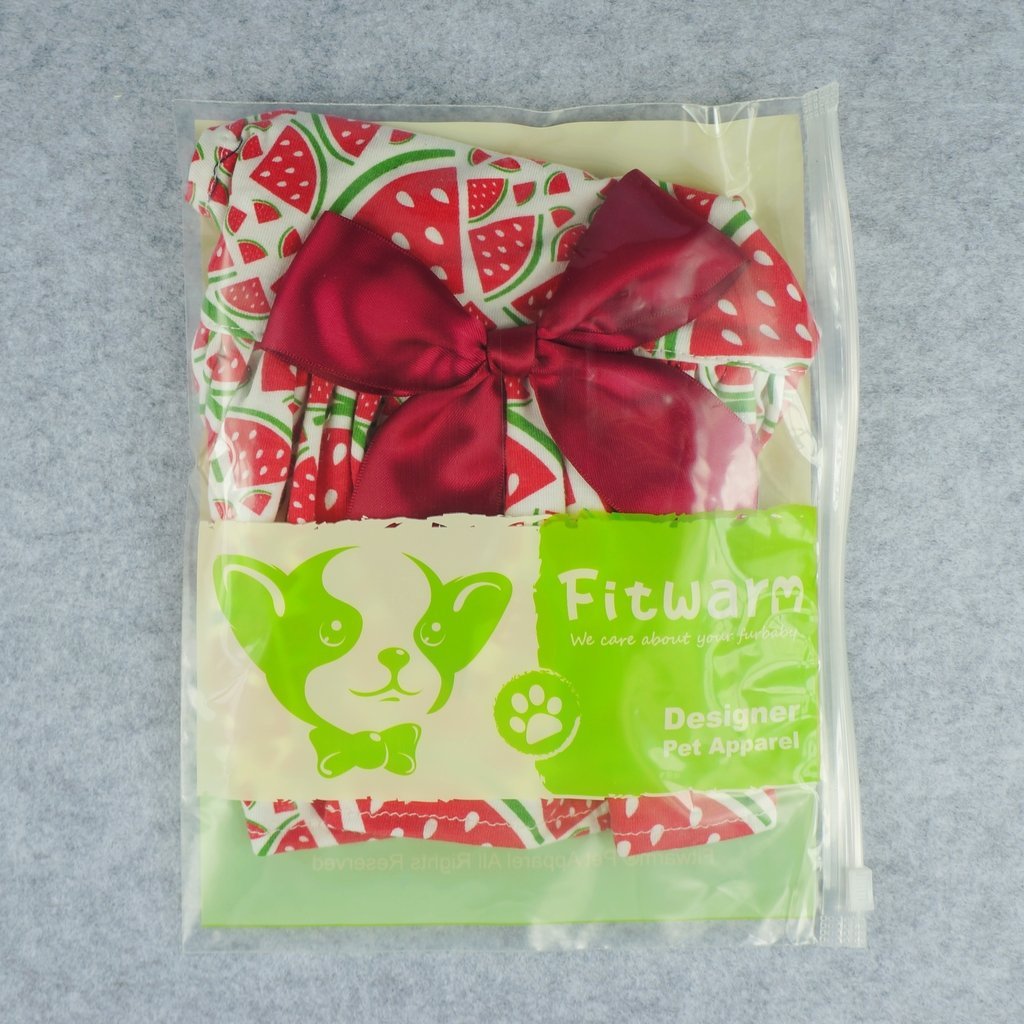 Fitwarm Sweetie Watermelon Pet Clothes for Dog Dress Sundress Shirts - Red 6