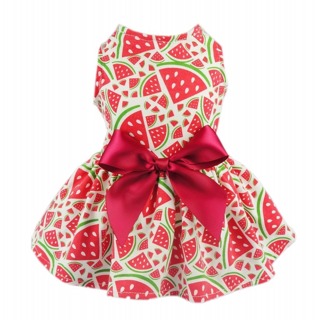 Fitwarm Sweetie Watermelon Pet Clothes for Dog Dress Sundress Shirts - Red