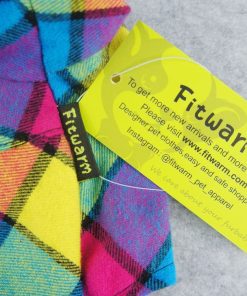 Fitwarm Vintage Plaid Pet Clothes Dog Dress Ribbon Dog Vest Shirts Apparel 4