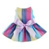 Fitwarm® Adorable Rainbow Ribbon Dog Dress Dog Shirt Dog Clothes Pet Dress