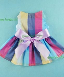 Fitwarm® Adorable Rainbow Ribbon Dog Dress Dog Shirt Dog Clothes Pet Dress 2