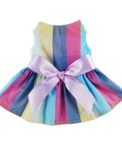 Fitwarm® Adorable Rainbow Ribbon Dog Dress Dog Shirt Dog Clothes Pet Dress