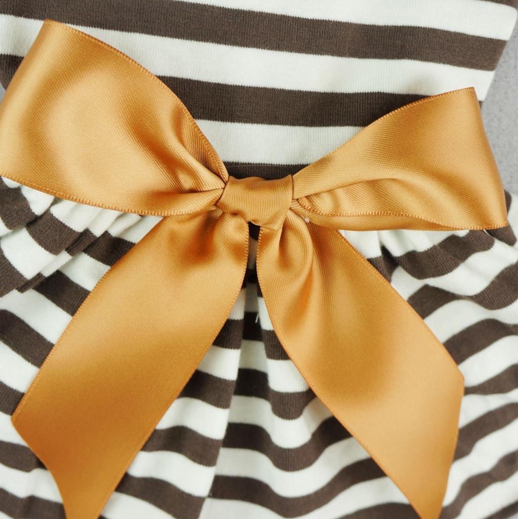 Fitwarm® Comfy Cotton Striped Pet Dress Casual Holiday Dog Shirts Clothes Apparel 4