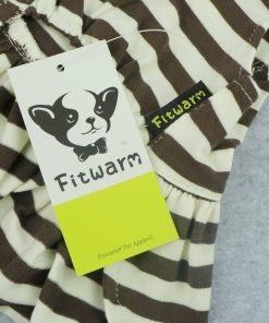 Fitwarm® Comfy Cotton Striped Pet Dress Casual Holiday Dog Shirts Clothes Apparel 6