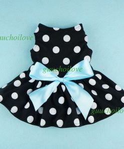 Fitwarm® Cute Polka Dot Ribbon Dog Dress Dog Clothes Cozy Dog Shirt Pet Dress 2
