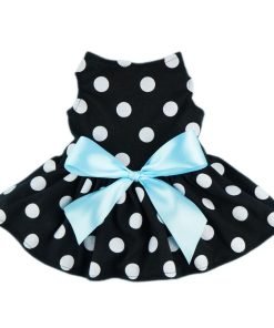 Fitwarm® Cute Polka Dot Ribbon Dog Dress Dog Clothes Cozy Dog Shirt Pet Dress