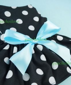 Fitwarm® Cute Polka Dot Ribbon Dog Dress Dog Clothes Cozy Dog Shirt Pet Dress 3