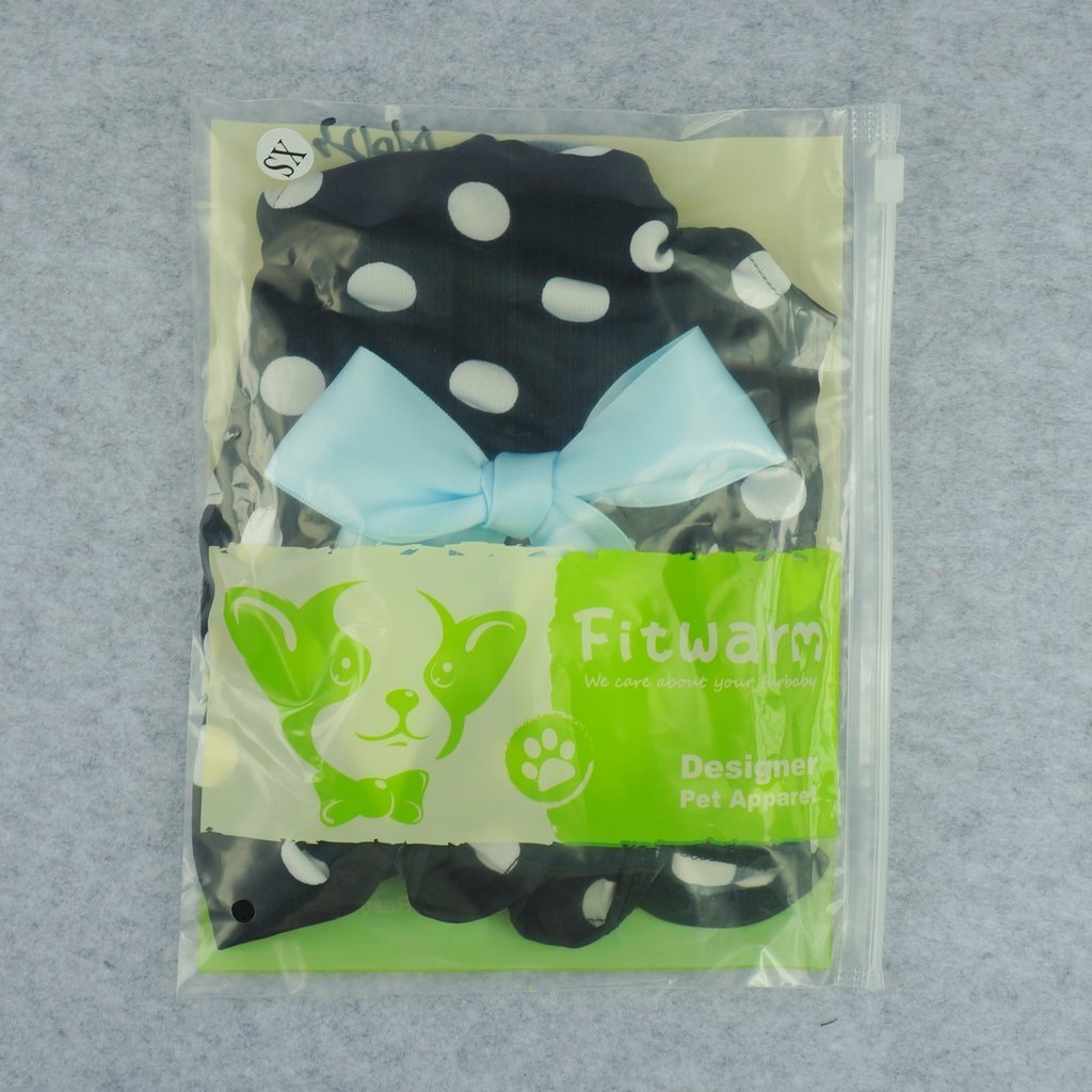 Fitwarm® Cute Polka Dot Ribbon Dog Dress Dog Clothes Cozy Dog Shirt Pet Dress 8