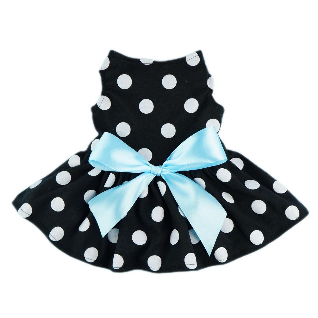 Fitwarm® Cute Polka Dot Ribbon Dog Dress Dog Clothes Cozy Dog Shirt Pet Dress