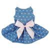 Fitwarm® Sweetie Bows Soft Denim Pet Dog Dress Shirts Clothes Vest Apparel