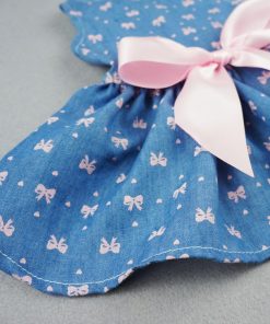 Fitwarm® Sweetie Bows Soft Denim Pet Dog Dress Shirts Clothes Vest Apparel 3