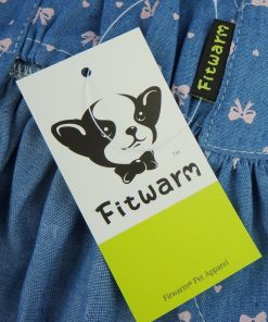Fitwarm® Sweetie Bows Soft Denim Pet Dog Dress Shirts Clothes Vest Apparel 6