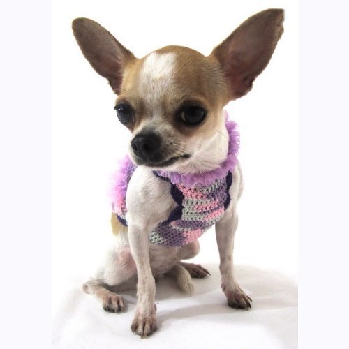 Myknitt Fashion Dog Dresses Cat Pet Boutique Chihuahua Clothes Handmade Crochet Dk906 Free Shipping 2