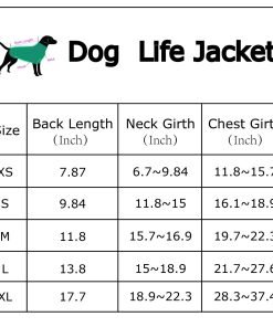 PetCee Dog Life Jacket Quick Release Easy-Fit Adjustable Pet Saver Life Jacket Dog Life Preserver Dog Life Vest 3