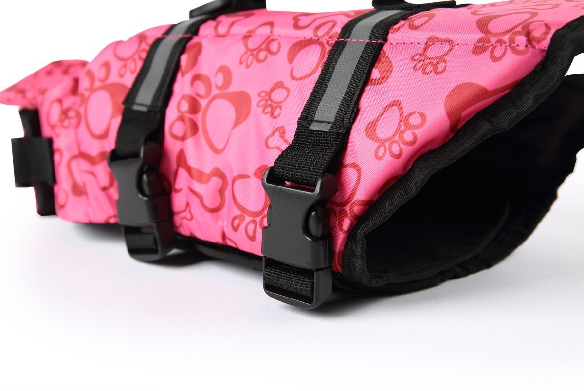 PetCee Dog Life Jacket Quick Release Easy-Fit Adjustable Pet Saver Life Jacket Dog Life Preserver Dog Life Vest 9