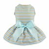 Fitwarm Casual Striped Dog Dress Vest Shirts Pet Clothes Cat Apparel