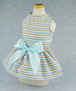 Fitwarm Casual Striped Dog Dress Vest Shirts Pet Clothes Cat Apparel 3